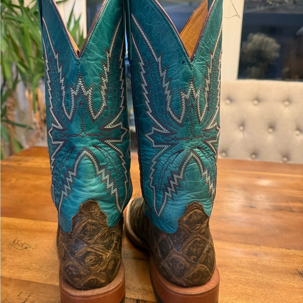 Macie Bean Reely Good Time Turquoise Boots l Size 6.5 - Picture 4 of 7